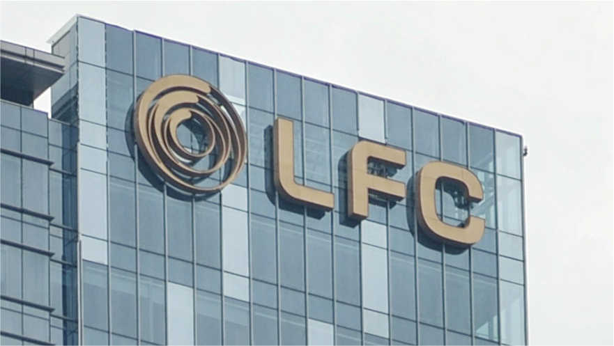 福州LFC升龍匯金中心玻璃幕墻發光字工程