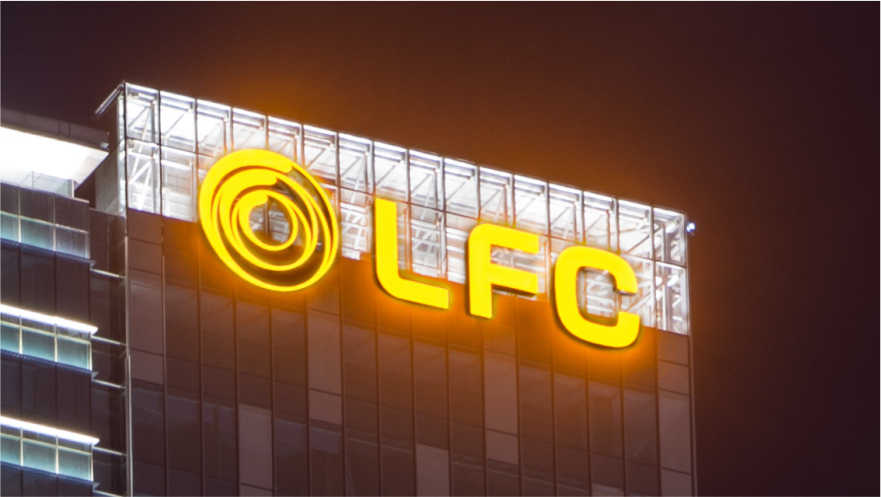 福州LFC升龍匯金中心玻璃幕墻發光字工程