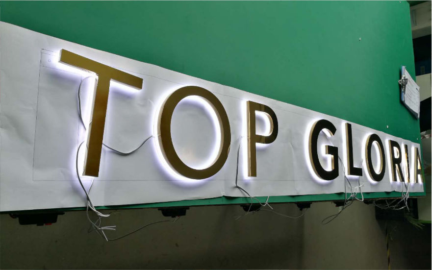 TOP GLORIA品牌連鎖店LED背發光字