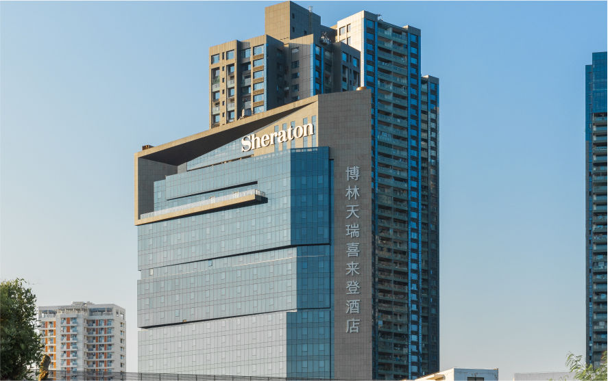深圳喜來登酒店樓體發光字工程